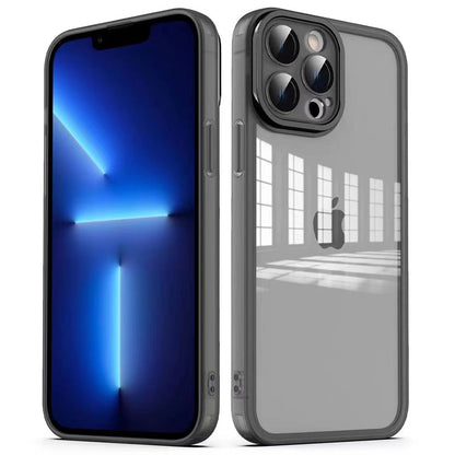 Apple iPhone 13 Pro Max Kılıf Kamera Korumalı Transparan Zore Post Kapak Siyah