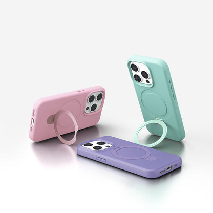 Apple iPhone 13 Pro Max Kılıf M-safe Şarj Özellikli Standlı Zore Samara Kapak Desert Gold