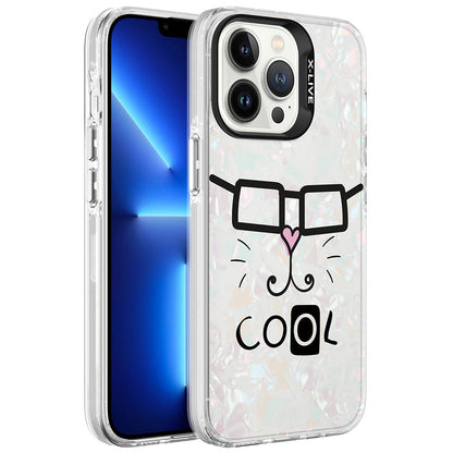 Apple iPhone 13 Pro Max Kılıf Mermer Desenli Zore Marbello Kapak Beyaz