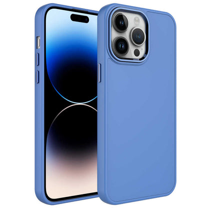 Apple iPhone 13 Pro Max Kılıf Metal Çerçeve ve Buton Tasarımlı Silikon Zore Luna Kapak
