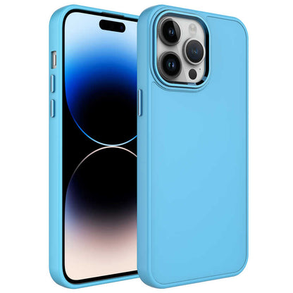 Apple iPhone 13 Pro Max Kılıf Metal Çerçeve ve Buton Tasarımlı Silikon Zore Luna Kapak