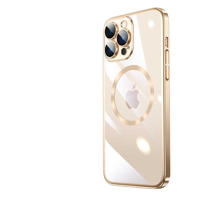 Apple iPhone 13 Pro Max Kılıf Wireless Şarj Özellikli Sert PC Zore Riksos M-safe Kapak