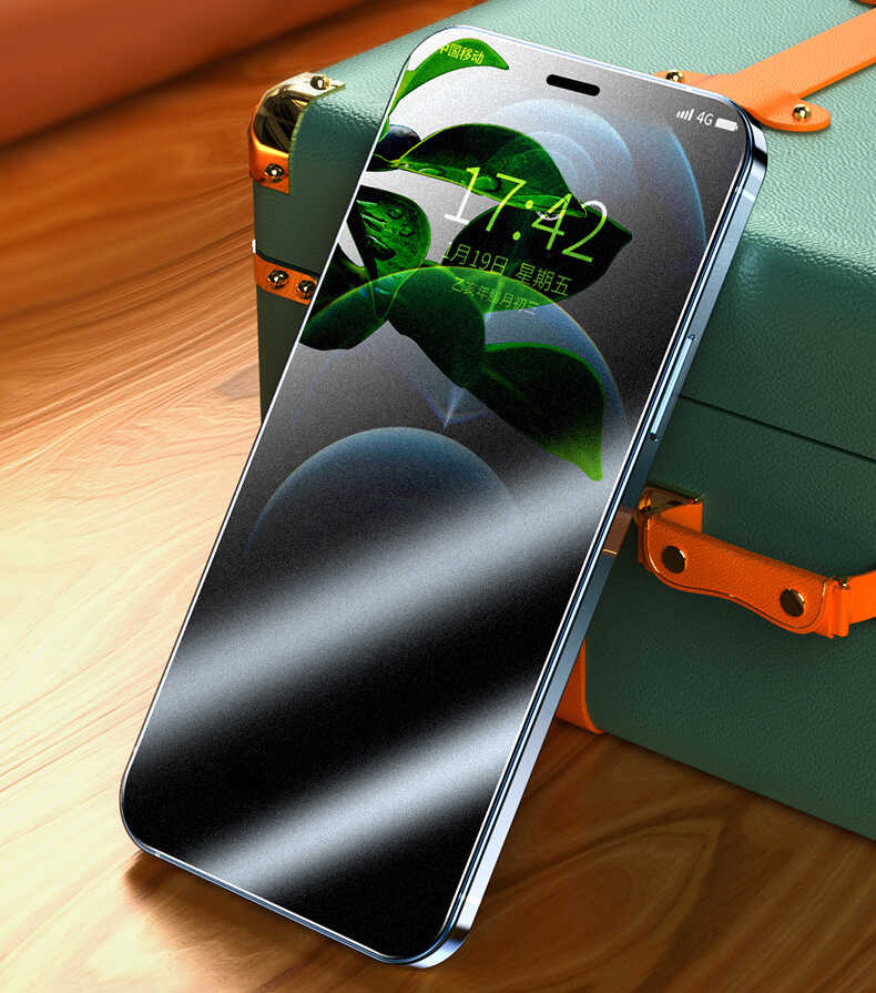 Apple iPhone 13 Pro Max Zore Rika Premium Privacy Temperli Cam Ekran Koruyucu Siyah