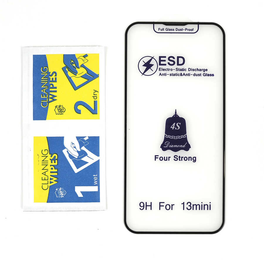 Apple iPhone 13 Zore Rika Premium Temperli Cam Ekran Koruyucu Siyah