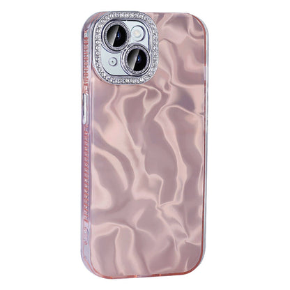 Apple iPhone 14 Kılıf Airbagli Parlak Taş Detay Tasarımlı Zore Esila Kapak Pembe