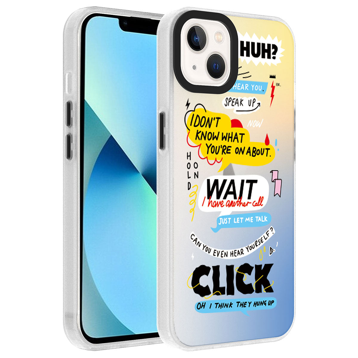 Apple iPhone 14 Kılıf Desenli Zore Dragon Sert Kapak Kelimeler