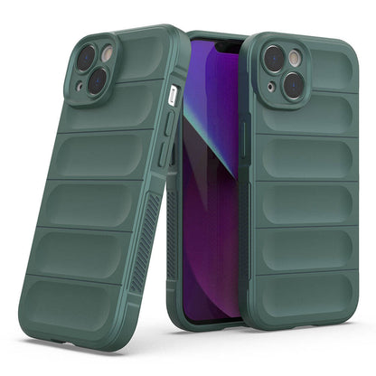 Apple iPhone 14 Kılıf Esnek TPU Oyuklu Arka Yüzey Tasarımlı Zore Etnik Silikon Kapak Kırmızı