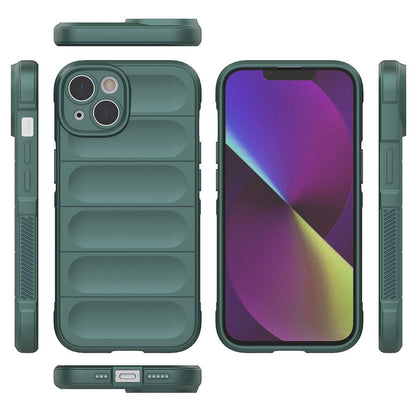 Apple iPhone 14 Kılıf Esnek TPU Oyuklu Arka Yüzey Tasarımlı Zore Etnik Silikon Kapak Siyah