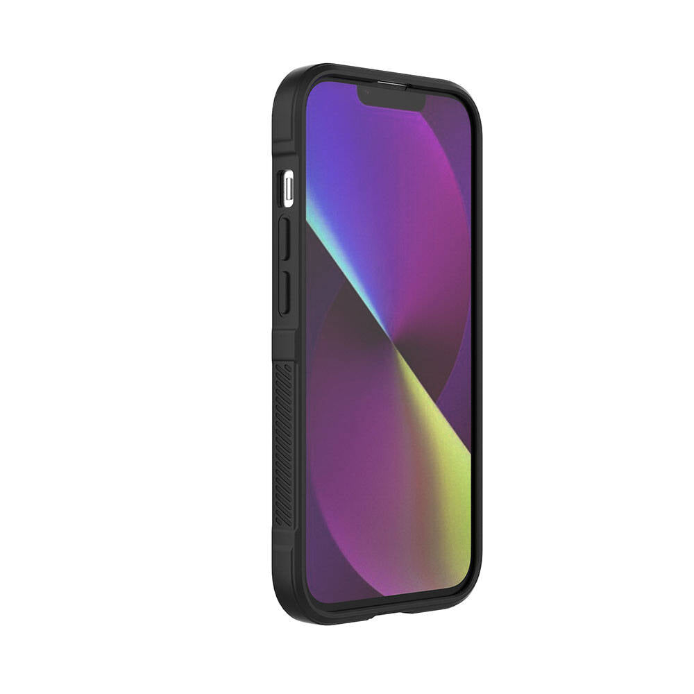 Apple iPhone 14 Kılıf Esnek TPU Oyuklu Arka Yüzey Tasarımlı Zore Etnik Silikon Kapak Lacivert