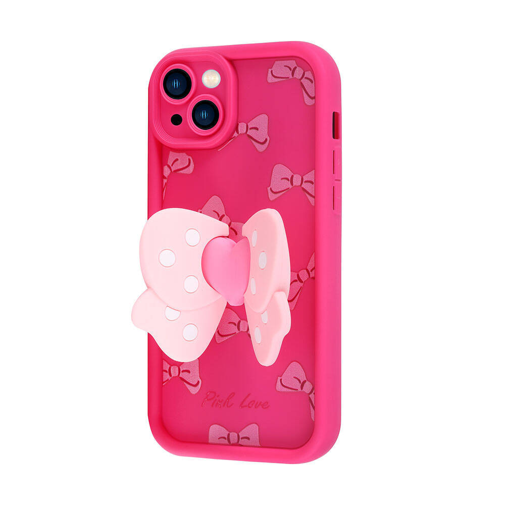 Apple iPhone 14 Kılıf Kamera Korumalı Figür Tasarımlı Zore Kapya Kapak Koyu Kahve