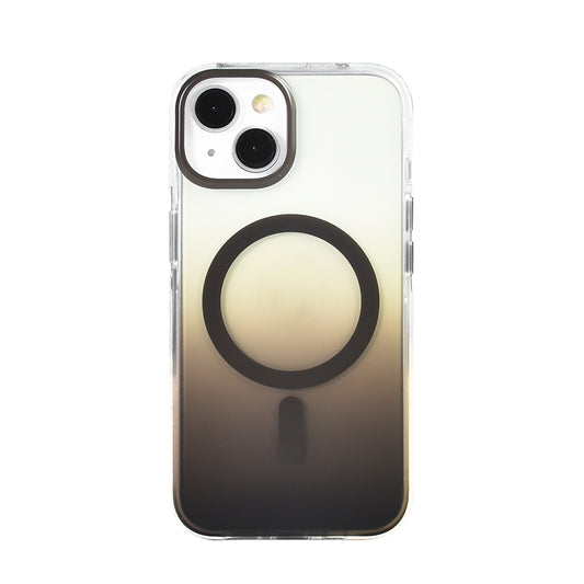 Apple iPhone 14 Kılıf M-safe Şarj Özellikli Transparan Renk Geçişli Zore Toros Kapak Lila