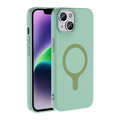 Apple iPhone 14 Kılıf M-Safe Şarj Özellikli Zore Aris Silikon Kapak