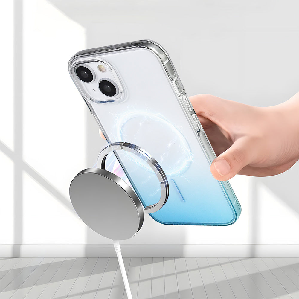 Apple iPhone 14 Kılıf M-Safe Şarj Özellikli Zore Septik Silikon Kapak Pembe