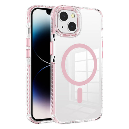 Apple iPhone 14 Kılıf M-safe Şarj Özellikli Airbagli Takılabilir Askı Aparatlı Zore Nana Kapak Pembe