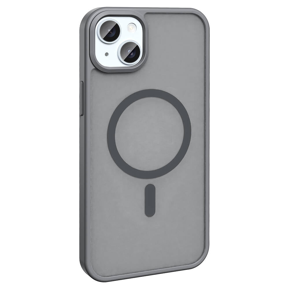 Apple iPhone 14 Kılıf M-safe Şarj Özellikli Mat Arka Yüzey Zore Sio Kapak Siyah