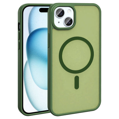 Apple iPhone 14 Kılıf M-safe Şarj Özellikli Mat Arka Yüzey Zore Sio Kapak Koyu Mor