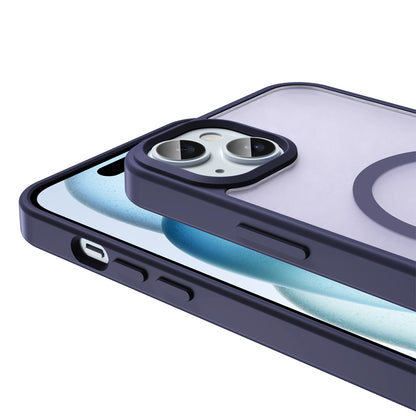 Apple iPhone 14 Kılıf M-safe Şarj Özellikli Mat Arka Yüzey Zore Sio Kapak Koyu Mor