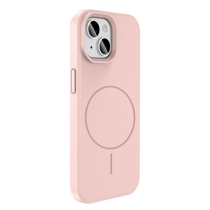 Apple iPhone 14 Kılıf M-safe Şarj Özellikli Sıvı Teknolojili Silinebilir Sert Zore Kivi Kapak Lacivert