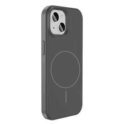 Apple iPhone 14 Kılıf M-safe Şarj Özellikli Sıvı Teknolojili Silinebilir Sert Zore Kivi Kapak Lacivert