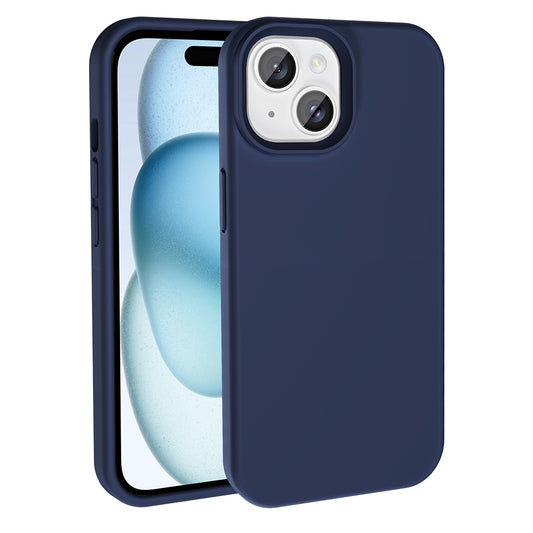 Apple iPhone 14 Kılıf M-safe Şarj Özellikli Sıvı Teknolojili Silinebilir Sert Zore Kivi Kapak Lacivert