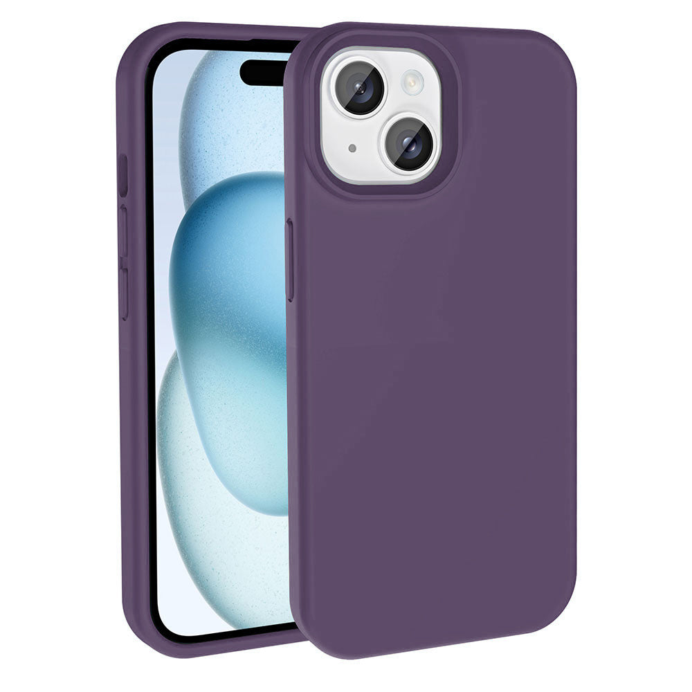 Apple iPhone 14 Kılıf M-safe Şarj Özellikli Sıvı Teknolojili Silinebilir Sert Zore Kivi Kapak Derin Mor