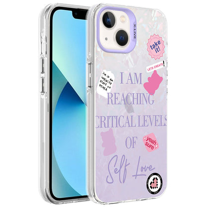 Apple iPhone 14 Kılıf Mermer Desenli Zore Marbello Kapak Mor