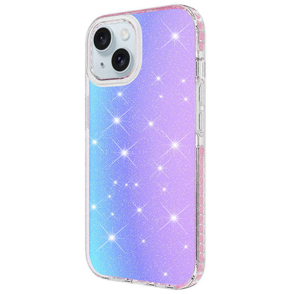 Apple iPhone 14 Kılıf Parlak Renk Geçişli Zore Velle Kapak Pembe