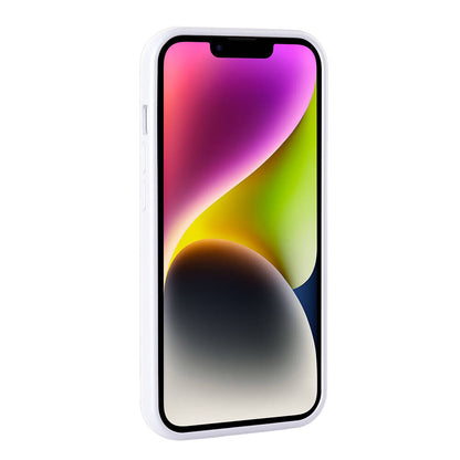 Apple iPhone 14 Kılıf Parlak Taşlı Tasarım Zore Pırlanta Kapak Beyaz