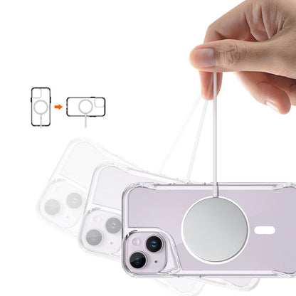 Apple iPhone 14 Kılıf Zore M-safe Şarj Özellikli T-Max M-safe Kapak Renksiz