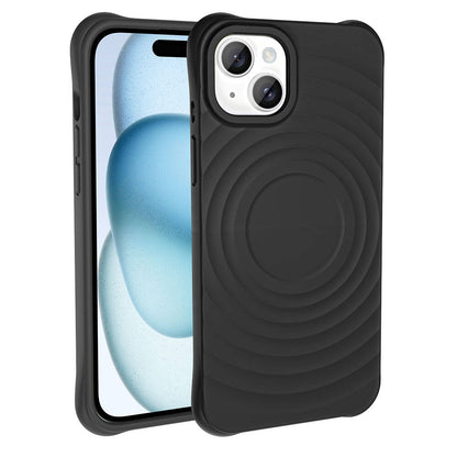 Apple iPhone 14 M-safe Şarj Özellikli Airbagli Mat Görünümlü Zore Hepi Kapak Derin Mor