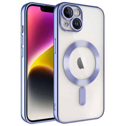 Apple iPhone 14 Plus Kılıf Kamera Korumalı M-safe Wireless Şarj Özellikli Zore Demre Kapak