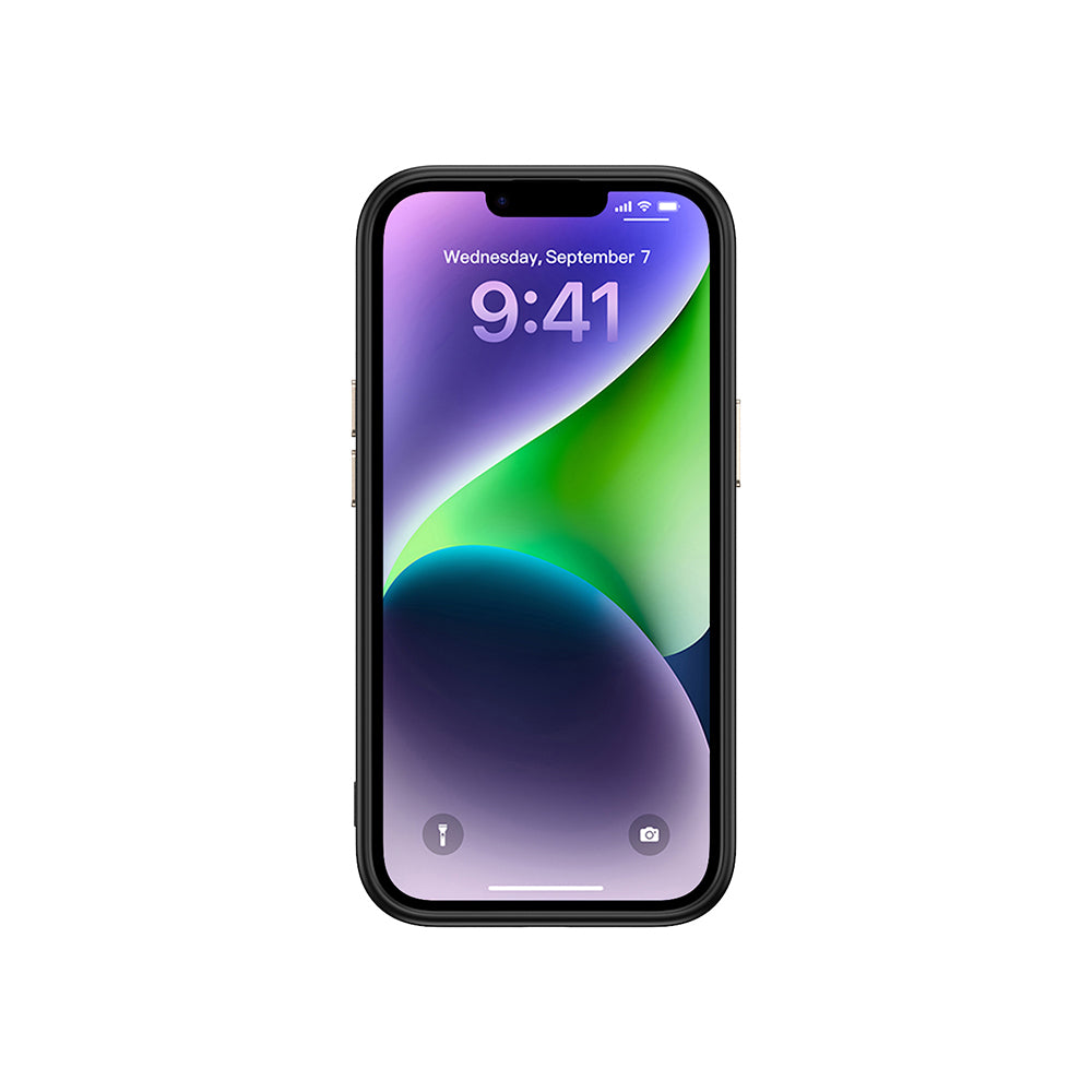 Apple iPhone 14 Plus Kılıf M-safe Şarj Özellikli Karbon Fiber Görünümlü Zore Antina Kapak Siyah-Gri