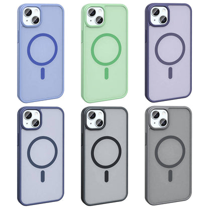 Apple iPhone 14 Plus Kılıf M-safe Şarj Özellikli Mat Arka Yüzey Zore Sio Kapak Siyah