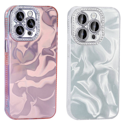 Apple iPhone 14 Pro Kılıf Airbagli Parlak Taş Detay Tasarımlı Zore Esila Kapak Pembe