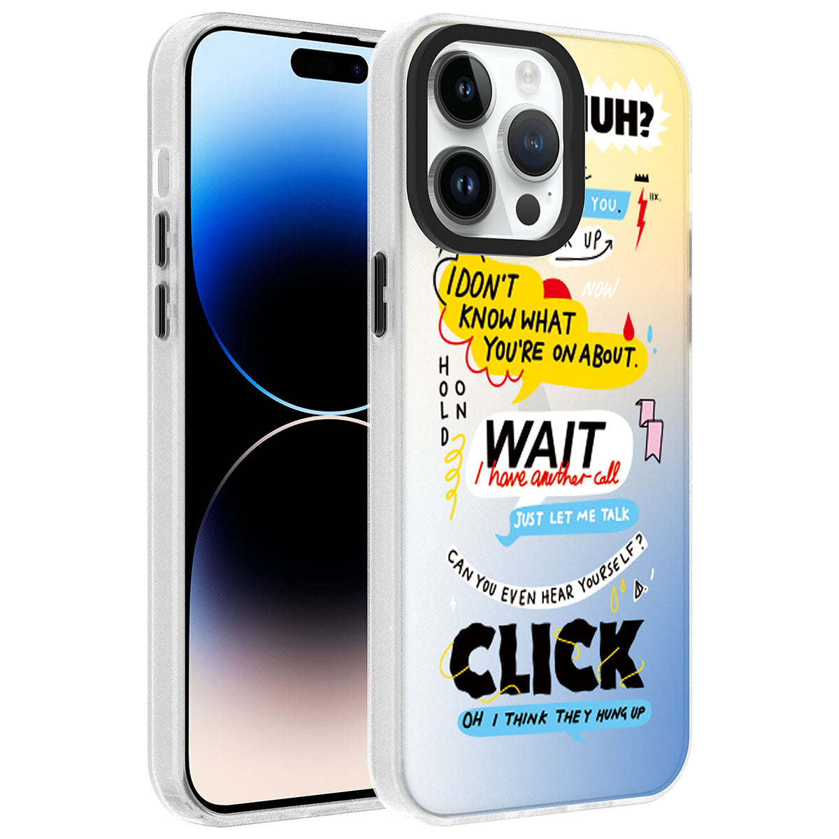 Apple iPhone 14 Pro Kılıf Desenli Zore Dragon Sert Kapak Kelimeler