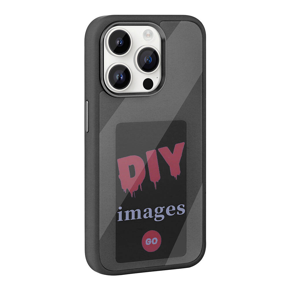 Apple iPhone 14 Pro Kılıf Ekranı Yansıtan Zore Akıllı NFC Kapak Siyah