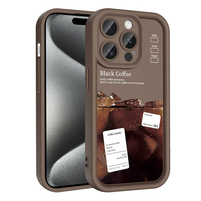 Apple iPhone 14 Pro Kılıf Kamera Korumalı Baskılı Arka Yüzey Zore Klas Kapak Açık Kahve