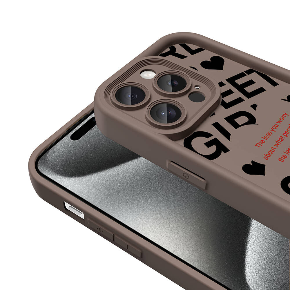 Apple iPhone 14 Pro Kılıf Kamera Korumalı Baskılı Arka Yüzey Zore Klas Kapak Beyaz