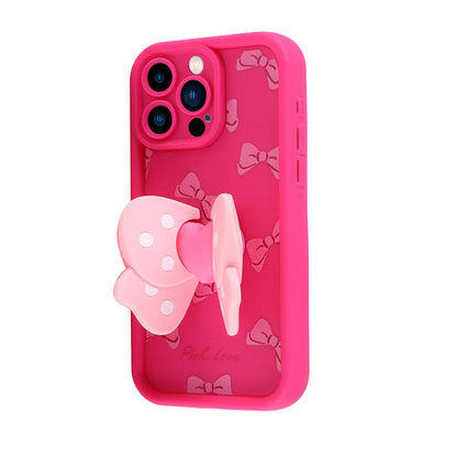 Apple iPhone 14 Pro Kılıf Kamera Korumalı Figür Tasarımlı Zore Kapya Kapak Pembe Açık