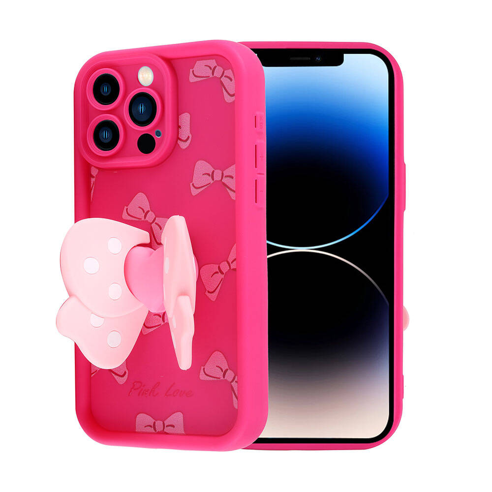 Apple iPhone 14 Pro Kılıf Kamera Korumalı Figür Tasarımlı Zore Kapya Kapak Koyu Kahve