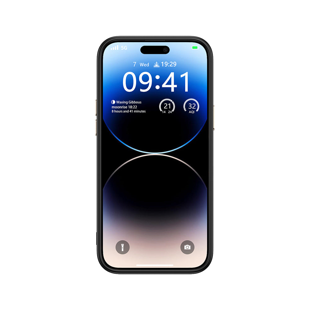 Apple iPhone 14 Pro Kılıf M-safe Şarj Özellikli Karbon Fiber Görünümlü Zore Antina Kapak Siyah-Yeşil