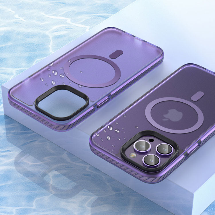 Apple iPhone 14 Pro Kılıf Mat Arka Yüzey Wireless Şarj Özellikli Zore Locik Kapak Siyah