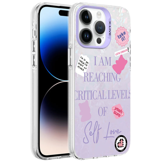 Apple iPhone 14 Pro Kılıf Mermer Desenli Zore Marbello Kapak Mor