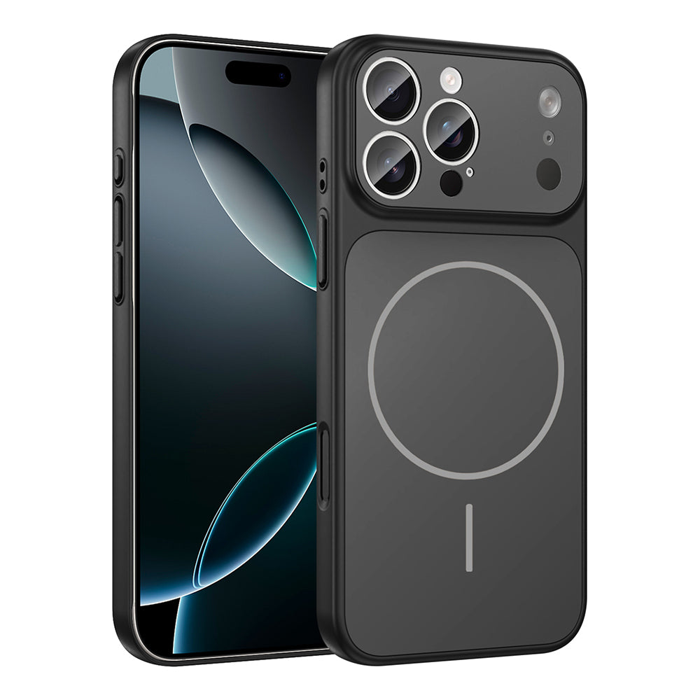 Apple iPhone 14 Pro Kılıf Zore M-Safe Şarj Özellikli Kamera Korumalı Formen Kapak Siyah