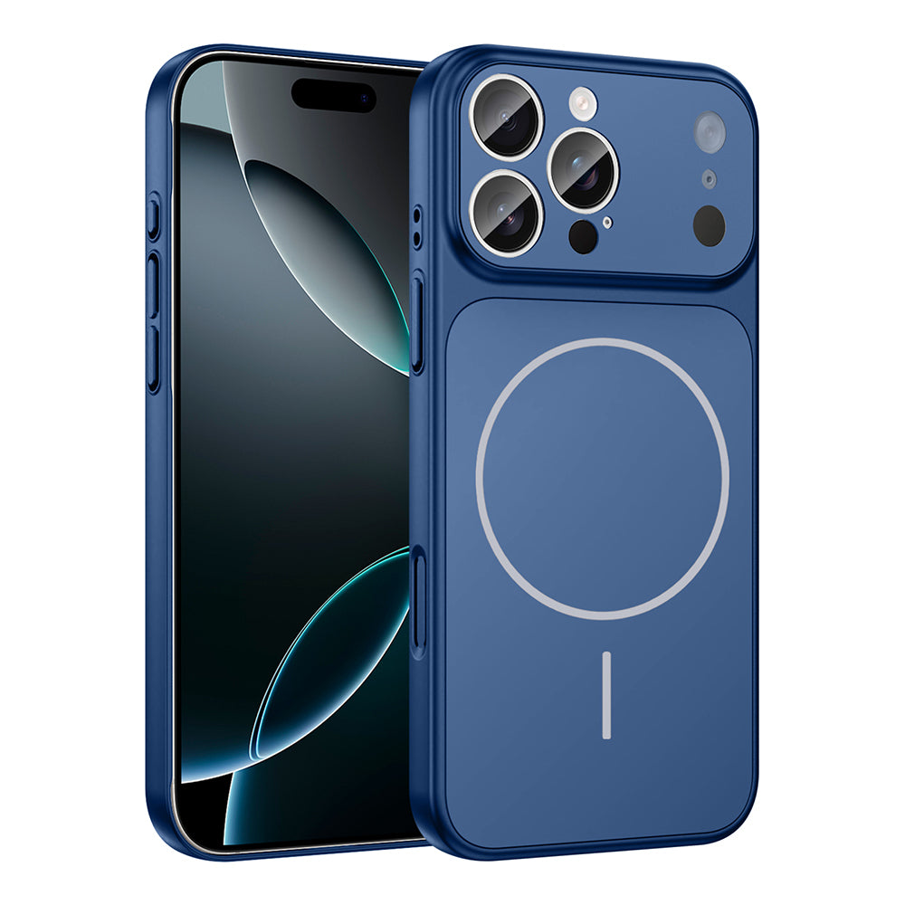 Apple iPhone 14 Pro Kılıf Zore M-Safe Şarj Özellikli Kamera Korumalı Formen Kapak Mavi