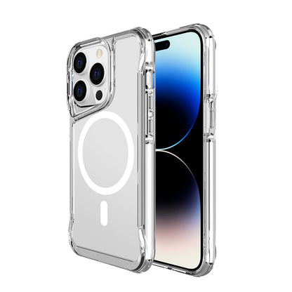 Apple iPhone 14 Pro Kılıf Zore M-safe Şarj Özellikli T-Max M-safe Kapak Renksiz