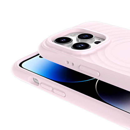 Apple iPhone 14 Pro M-safe Şarj Özellikli Airbagli Mat Görünümlü Zore Hepi Kapak Beyaz