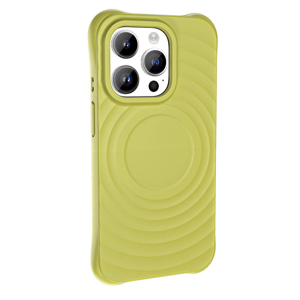 Apple iPhone 14 Pro M-safe Şarj Özellikli Airbagli Mat Görünümlü Zore Hepi Kapak Yeşil