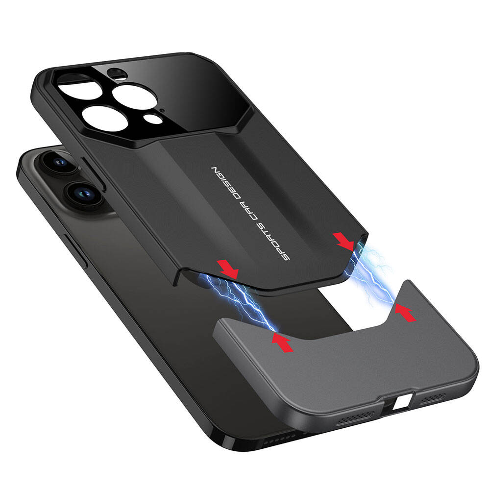 Apple iPhone 14 Pro Max Kılıf Çift Parçalı Zore Ays Pro İkili Kapak Kırmızı-Siyah