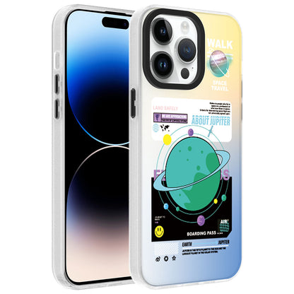 Apple iPhone 14 Pro Max Kılıf Desenli Zore Dragon Sert Kapak Gezegen